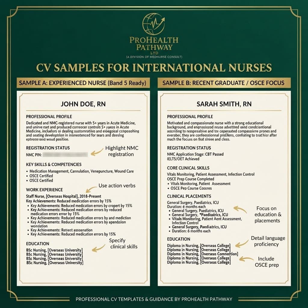 UK Healthcare CV Samples